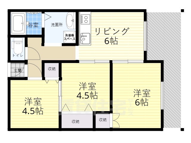 昆陽の里マンションの間取り