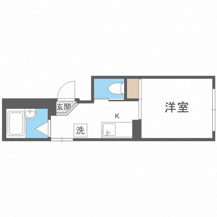 札幌市中央区北三条東のマンションの間取り