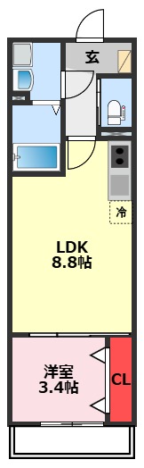 柏市旭町のアパートの間取り