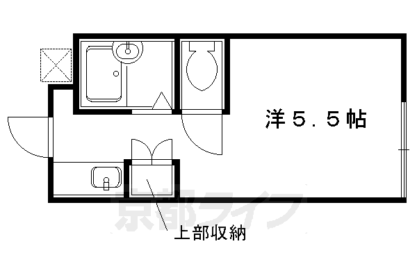 京都市左京区高野泉町のマンションの間取り