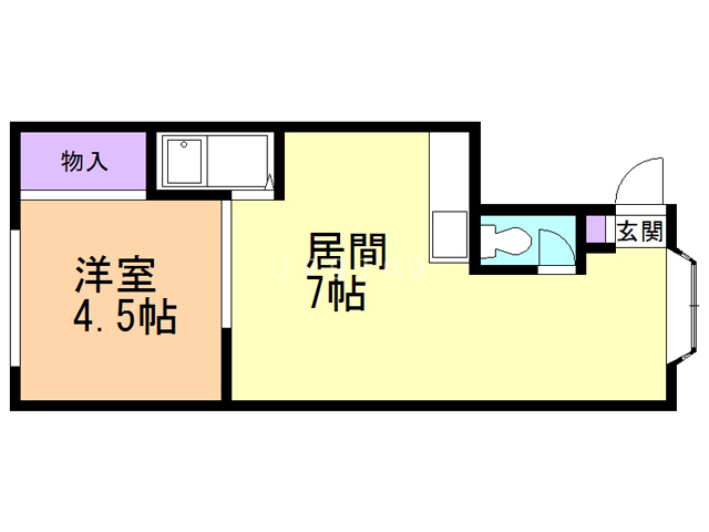 石狩郡当別町春日町のアパートの間取り