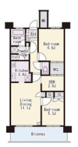 江東区三好のマンションの間取り