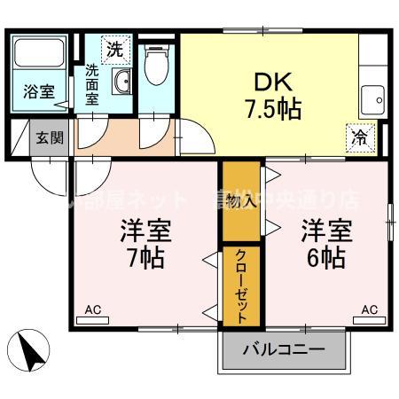 アネシスハイツ弐号館の間取り