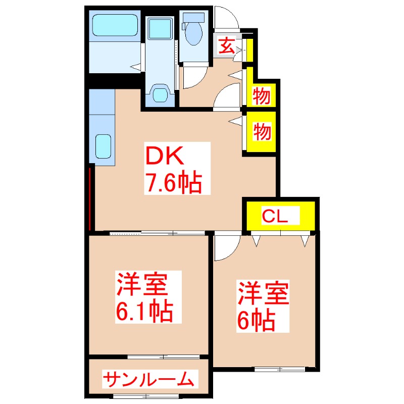 レジデンスアサヒの間取り