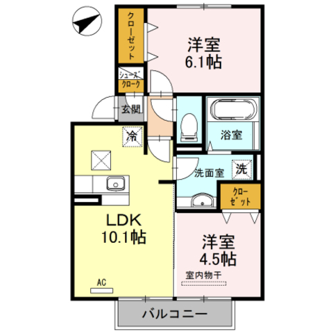 セジュール永添の間取り