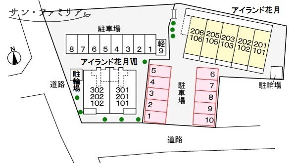 【豊橋市二川町のアパートの駐車場】