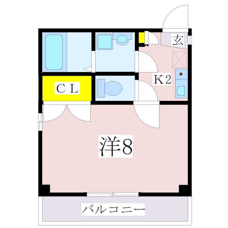 鹿児島市中央町のマンションの間取り