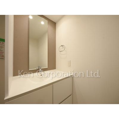 洗面設備　同タイプ6階のお部屋を撮影。仕様が異なることがあります。