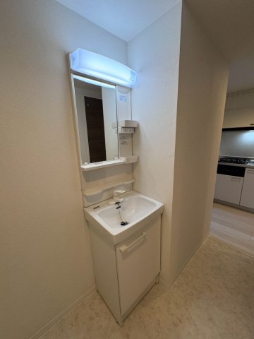 洗面設備　※同タイプの別の部屋の写真です。