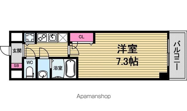 プランドール北浜の間取り写真