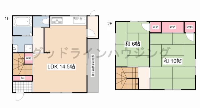 上野戸建D-roomの間取り写真