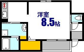 広島電鉄皆実線 比治山橋駅 徒歩5分 2階建 築9年の間取り写真
