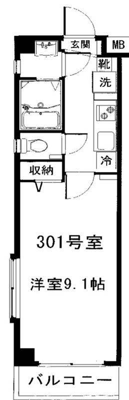 ＪＲ中央線 高円寺駅 徒歩10分 5階建 築10年の間取り写真