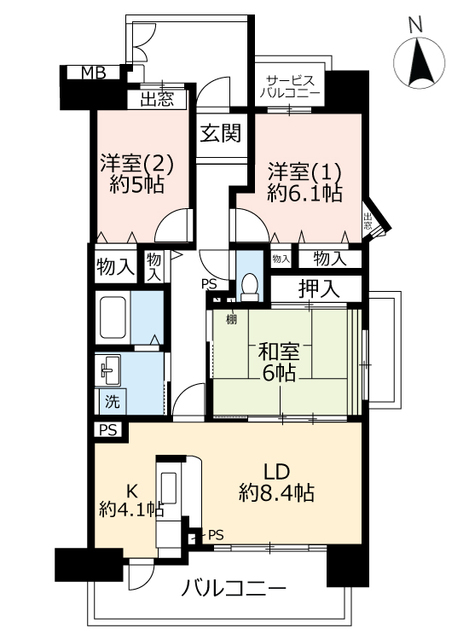 URアーバニア上飯田北町の間取り写真