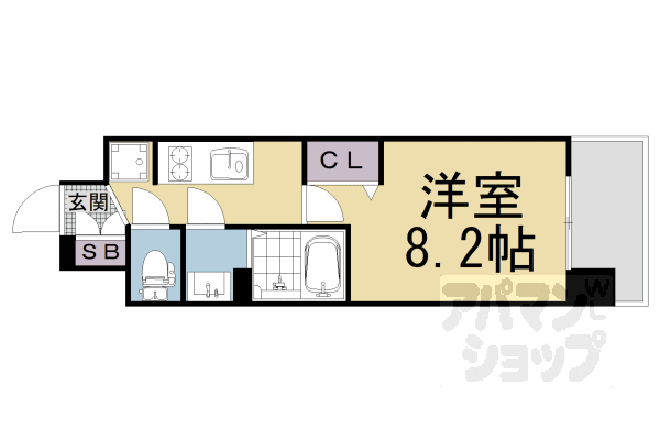 プレサンス THE KYOTO東福寺 WESTの間取り写真