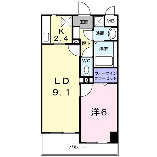 スカイシャトレ柚須の間取り写真