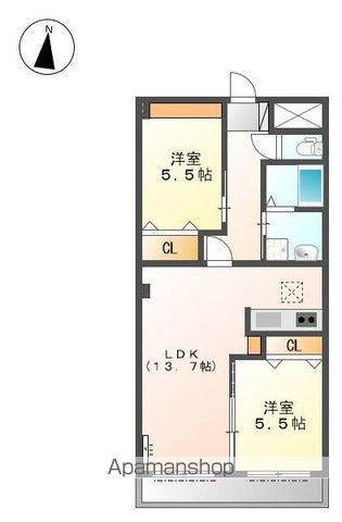 地下鉄鶴舞線 赤池駅 徒歩12分 3階建 築11年の間取り写真
