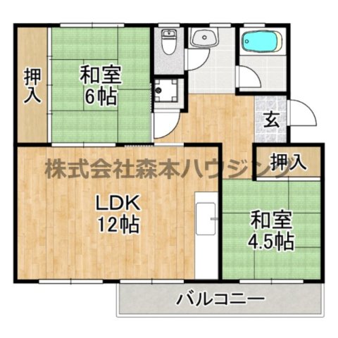 中宮第4住宅74号棟の間取り写真