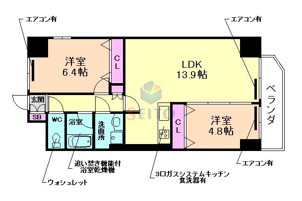 GLUCK MAISON F-TOYONAKA XV(グリュックメゾンの間取り写真