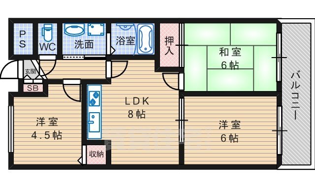 クリスタルハイツ清水丘の間取り