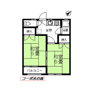 コーポ水の森の間取り