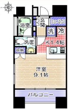 クオリア神南フラッツの間取り写真