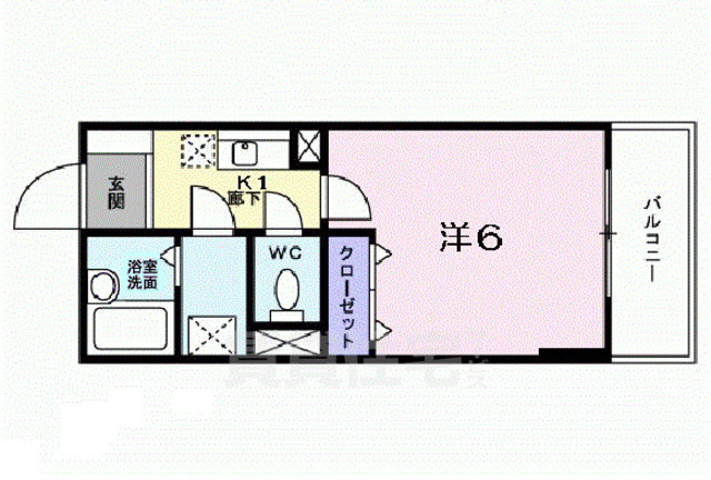 神戸市東灘区北青木のマンションの間取り