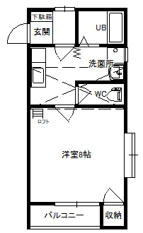 代栄パレスNo.25の間取り