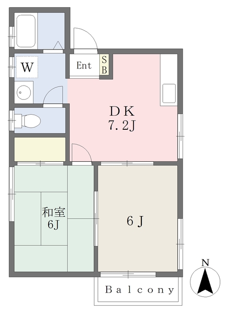 中大路ハイツの間取り