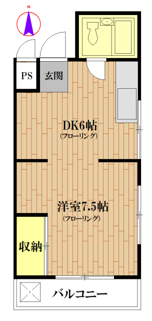 世田谷区赤堤のマンションの間取り