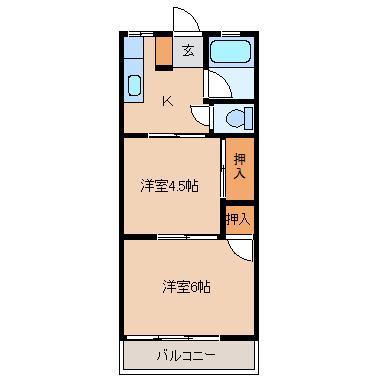 第５メゾン半九の間取り