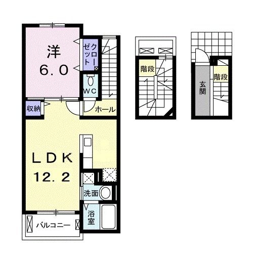 加須市礼羽のアパートの間取り