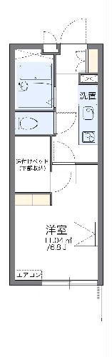 レオパレスグリーンハイツ島崎の間取り