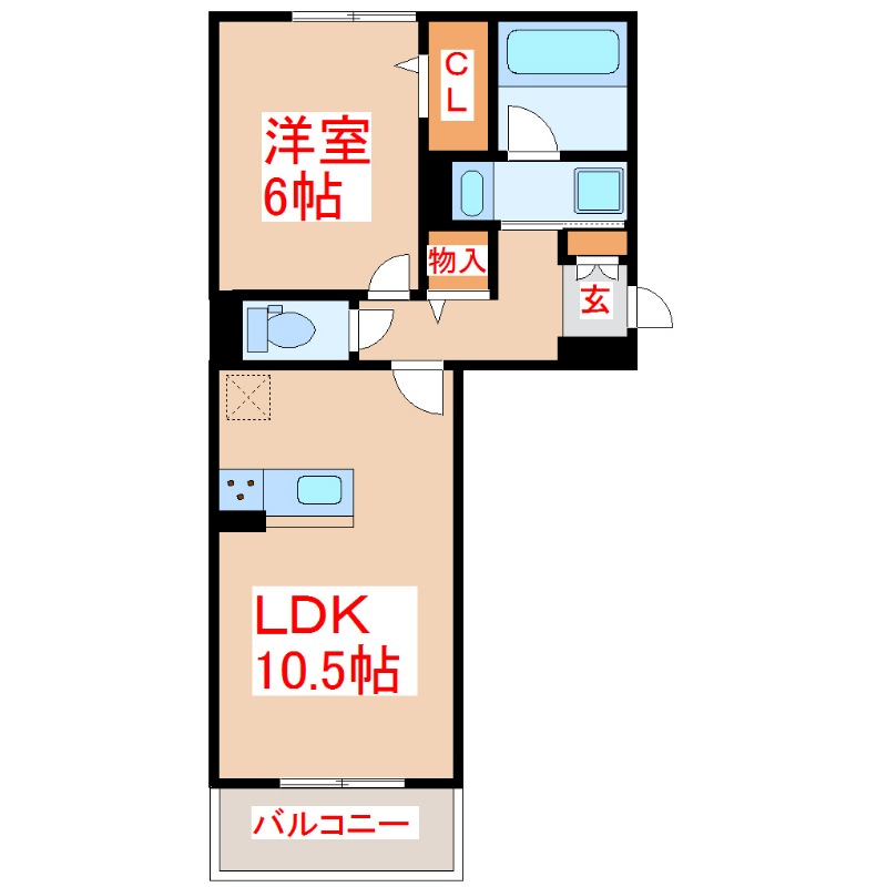 Ｄ－ＲＯＯＭ上之園の間取り