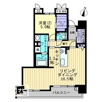 アルファゲートタワー福山駅前の間取り