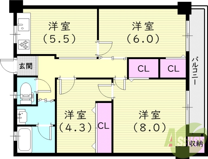 ネオライフ西宮の間取り