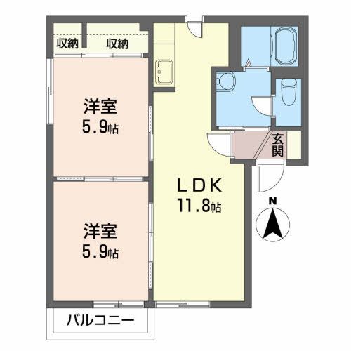 盛岡市下米内１丁目築23年の間取り