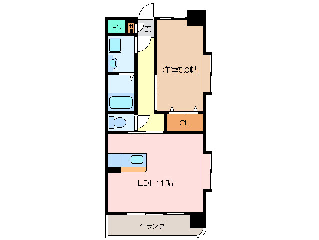 松阪市塚本町のマンションの間取り