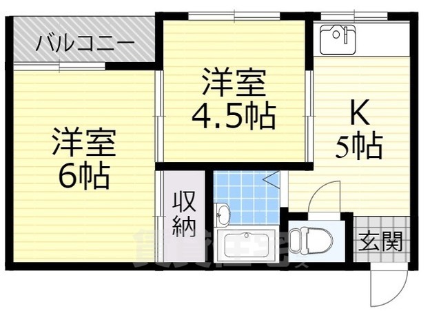 大阪市住吉区南住吉のマンションの間取り