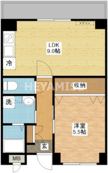 デ・クメール蛍茶屋東の間取り