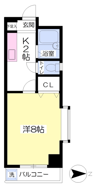 プライムｏｎｅ道後の間取り