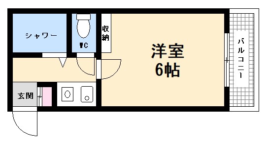 広島市西区草津浜町のマンションの間取り