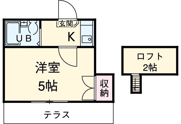 岡崎市南明大寺町のアパートの間取り