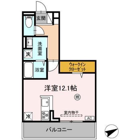 広島市安佐南区安東のアパートの間取り