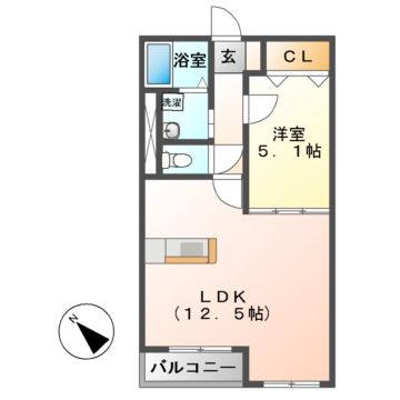 ハートフルマンション　ルーナの間取り