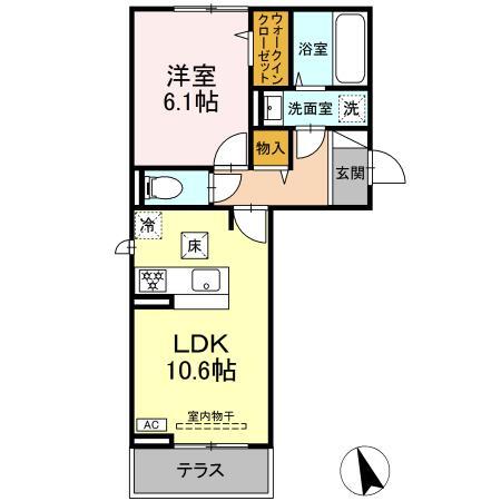 ＧＲＡＮＤ　Ｄ－ＲＯＯＭ渚の間取り