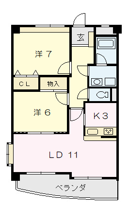 クレジュール東山の間取り