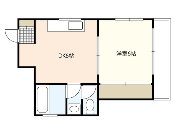 【広島市中区南竹屋町のマンションの間取り】