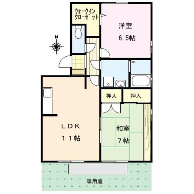 【ドミールパーク江崎の間取り】