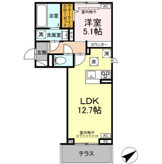 セレスティア天神の間取り写真